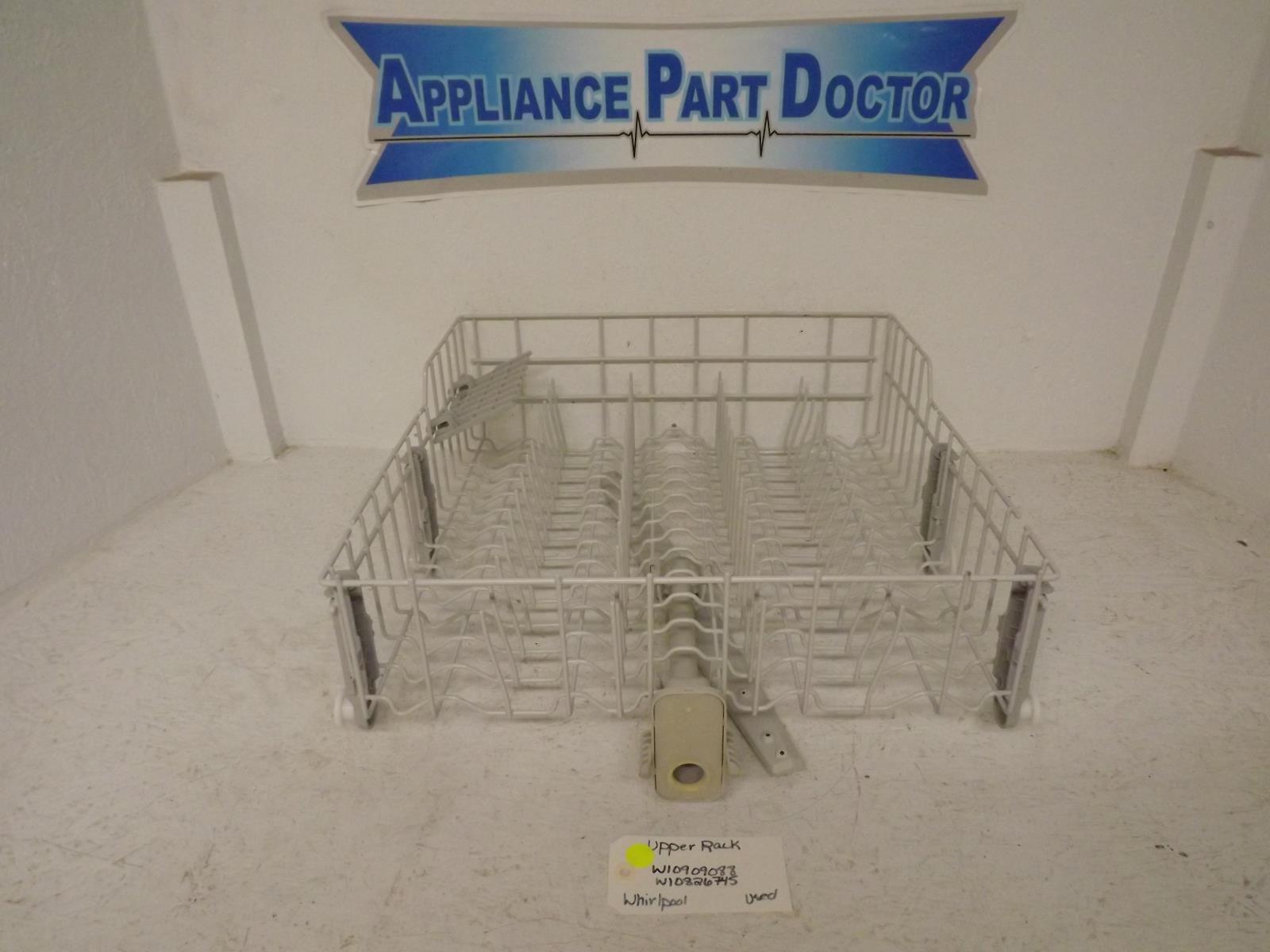 Whirlpool Dishwasher W10909088 W10826745 Upper Rack Used Whirlpool Dishwasher W10909088 W10826745 Upper Rack Used
